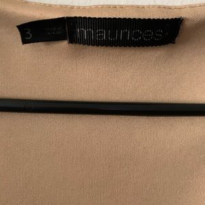 Maurices Tops - Black cross cross top with diagonal ruched panels Maurices Tops - Black cross cross top with diagonal ruched panels